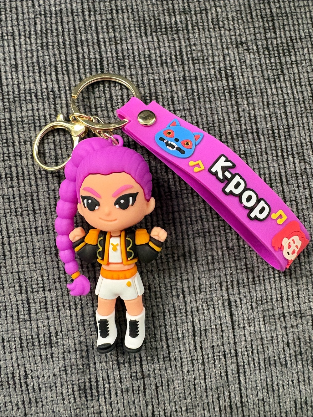 K-pop Purple-Haired Doll Keychain Toy